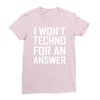 techno for an answer Ladies Fitted T-Shirt