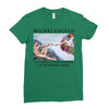 Michelangelo Creation of Adam Ladies Fitted T-Shirt