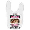 Never Underestimate A Man Who Watches Friends And Was Born in December Baby Bibs