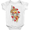 true love pizza slice Baby Bodysuit