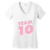 team 10 light pink Women's V-Neck T-Shirt