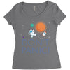 spacex don't panic in space Women's Triblend Scoop T-shirt