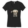 how many legs Women's V-Neck T-Shirt