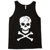 skull and crossbones pirate neon Tank Top