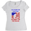 we stand for the flag Women's Triblend Scoop T-shirt