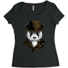 panda rorschach Women's Triblend Scoop T-shirt