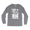 TIME TO FLY TO LONDON PARIS NEW YORK Long Sleeve Shirts