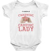 camping lady Baby Bodysuit