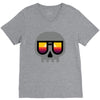 sunset skull V-Neck Tee