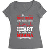 There's This Boy Who Stole My Heart He Calls Me Momma Women's Triblend Scoop T-shirt