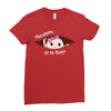 April Peeking Out Baby Girl in Spanish Ladies Fitted T-Shirt