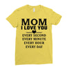 I Love You Mom Ladies Fitted T-Shirt