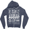 Born In August Zipper Hoodie