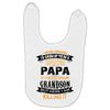 Super Cool Papa Of A Freaking Awesome Grandson Baby Bibs