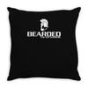 bearded for her pleasure Throw Pillow