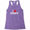 i love rugby mens funny cotton Racerback Tank