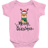 merry cristmas reindeer Baby Bodysuit