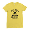 This is What a Badass Grandpa Looks Like Ladies Fitted T-Shirt