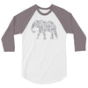 elephant filled pattern cool 3/4 Sleeve Shirt