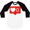 no love notification 3/4 Sleeve Shirt