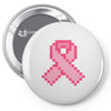 Pixeled Pink Ribbon Pin-back button