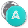 letter a Pin-back button