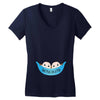 Two Peas In a Pod Twin Baby Boys Women's V-Neck T-Shirt