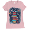 reading rocket ship Ladies Fitted T-Shirt