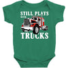 still plays with trucks family matching Baby Bodysuit