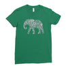 elephant filled pattern cool Ladies Fitted T-Shirt