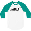 evolution of a fisherman angler mens fishing t shirt 3/4 Sleeve Shirt
