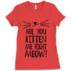 are you kitten me girls Ladies Fitted T-Shirt