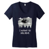 i want to believe in kang and kodos Women's V-Neck T-Shirt