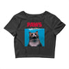 Jaws Parody Paws Crop Top
