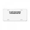 clients think i'm working web site License Plate