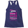quens are born in april Racerback Tank