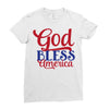 god bless america Ladies Fitted T-Shirt