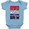 red white and brew Baby Onesie