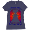 my dad is my angel Ladies Fitted T-Shirt