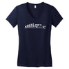 evolution of man, volvo 940 Women's V-Neck T-Shirt