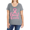 breast cancer pink ribbon Ladies Curvy T-Shirt