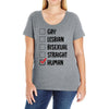 Lgbt Checklist Ladies Curvy T-Shirt