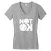 not ok baseball Women's V-Neck T-Shirt