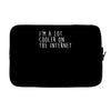 i'm a lot cooler on the internet Laptop sleeve