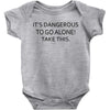 it's dangerous to go alone!take this. Baby Bodysuit