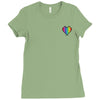 Love Is Love Lgbt Rainbow Heart Ladies Fitted T-Shirt