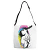rainbow girl Adjustable Strap Totes