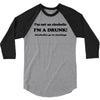 im not an alcoholic im a drunk t shirt x large funny beer pong keg par 3/4 Sleeve Shirt