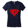 super mom 1 png Women's V-Neck T-Shirt