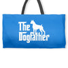 the dogfather boxer white Weekender Totes
